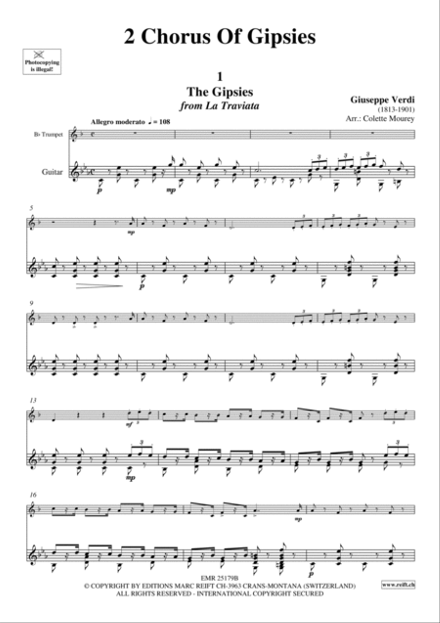2 Chorus Of Gipsies Trumpet scores gallery preview page 5