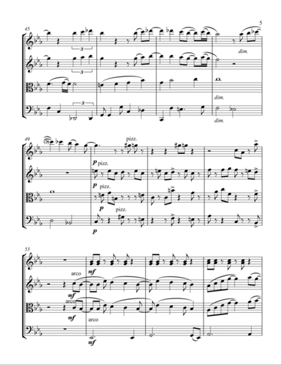 How Deep Is Your Love String Quartet scores gallery preview page 5