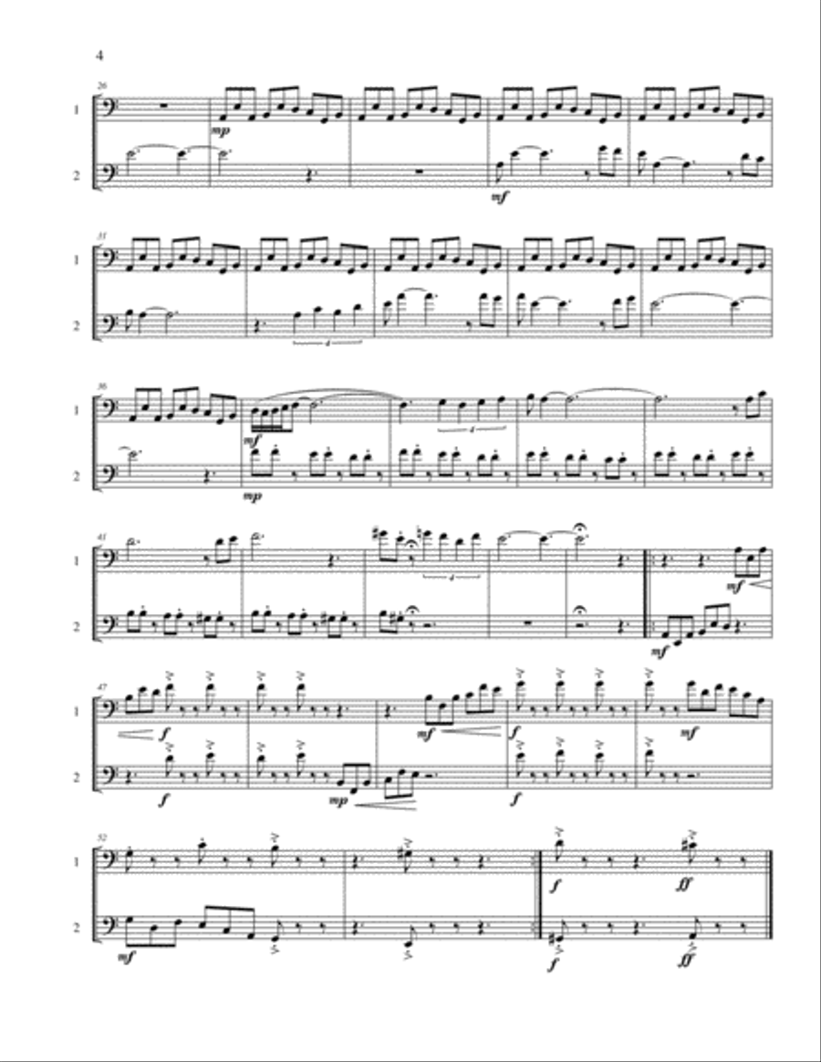 Duets for Teacher and Student: Trombone/Euphonium Version Brass Duet scores gallery preview page 5