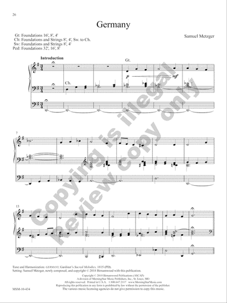 The Festival Hymn Collection, Volume 3 Organ scores gallery preview page 26