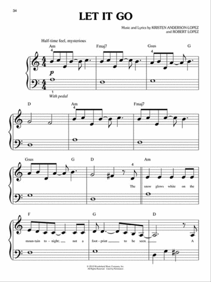 Frozen Easy Piano scores gallery preview page 4