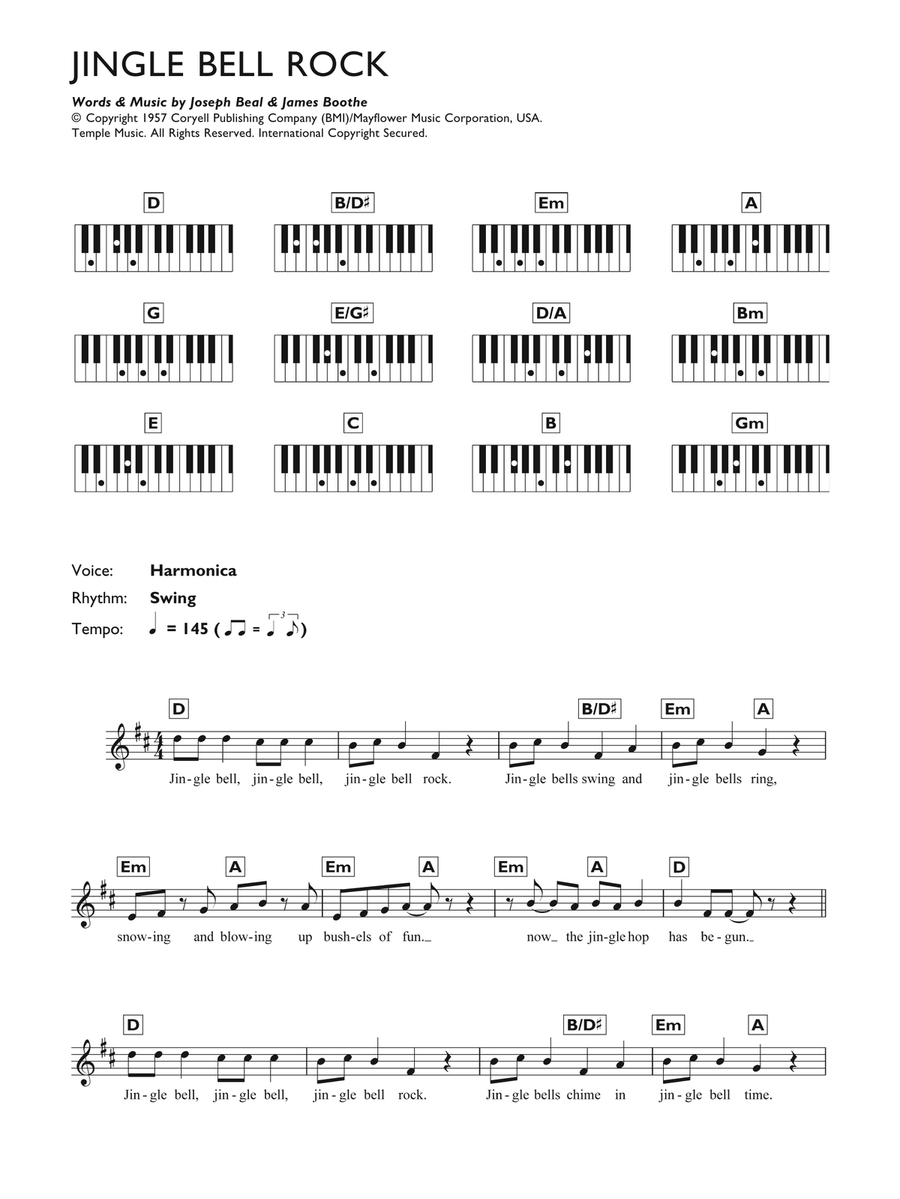 Jingle Bell Rock Piano scores gallery preview page 1