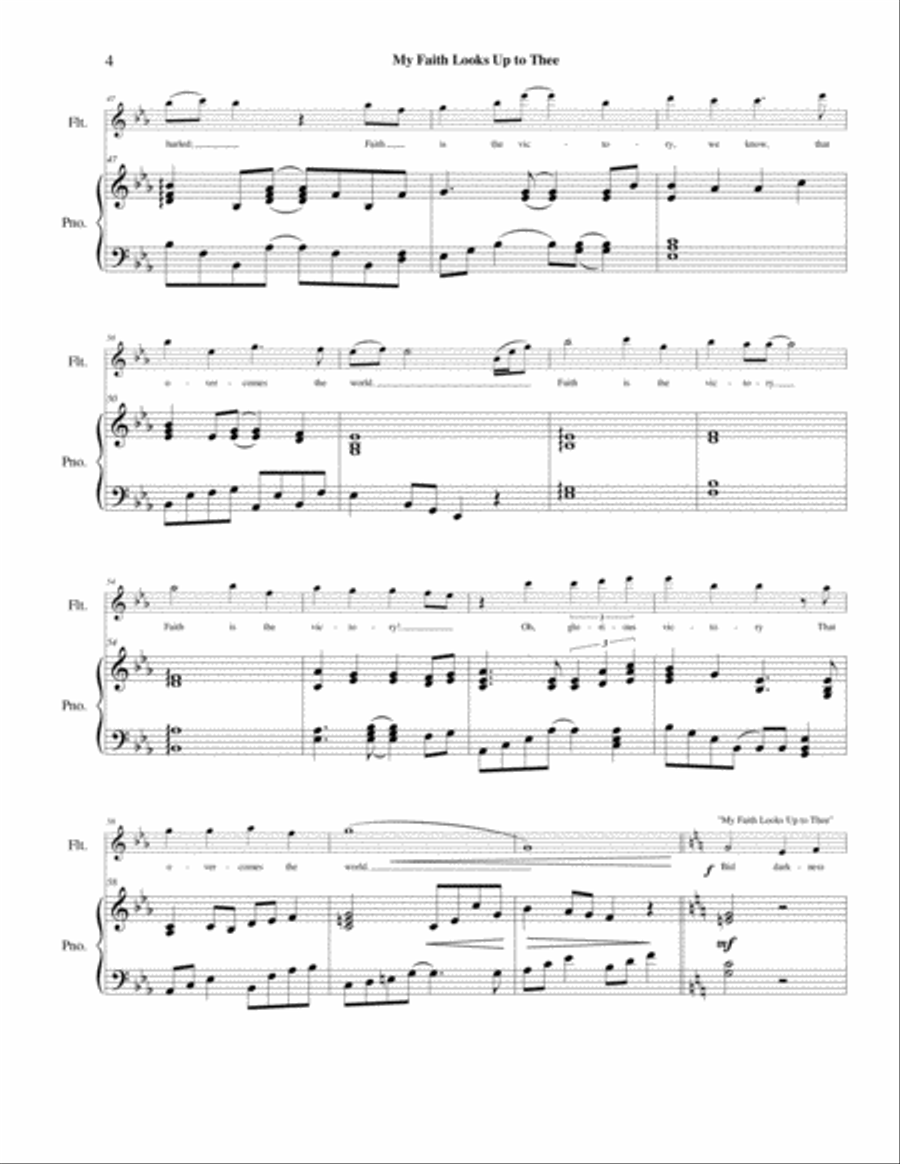 My Faith Looks Up to Thee (Medley) Flute Solo scores gallery preview page 5