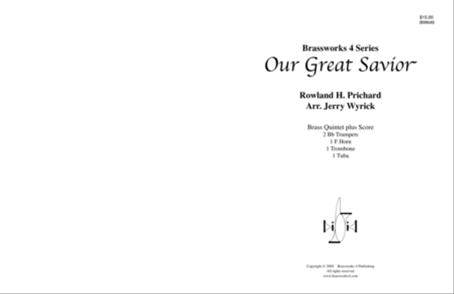 Our Great Savior Brass Quintet scores gallery preview page 1