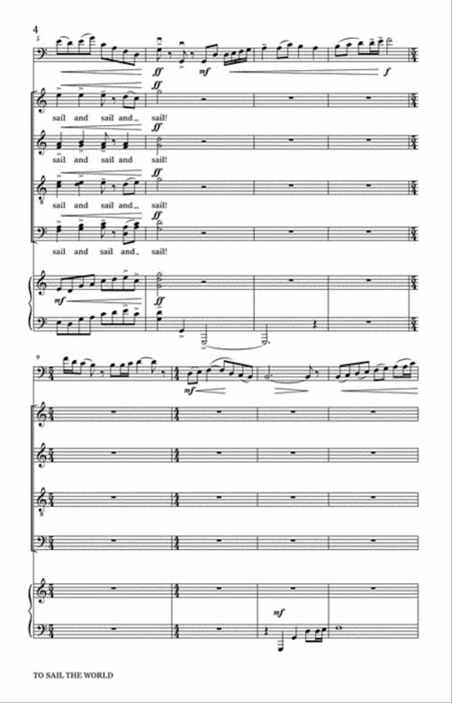 To Sail the World 4-Part scores gallery preview page 3
