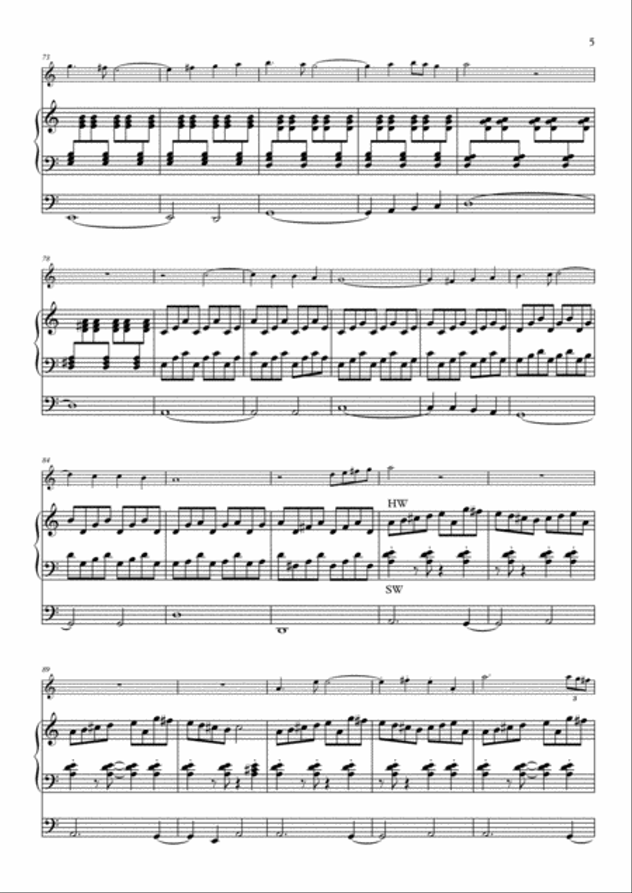 Fanfara alla celtica for trumpet and organ Fanfara alla celtica for trumpet and organ Trumpet Duet scores gallery preview page 5