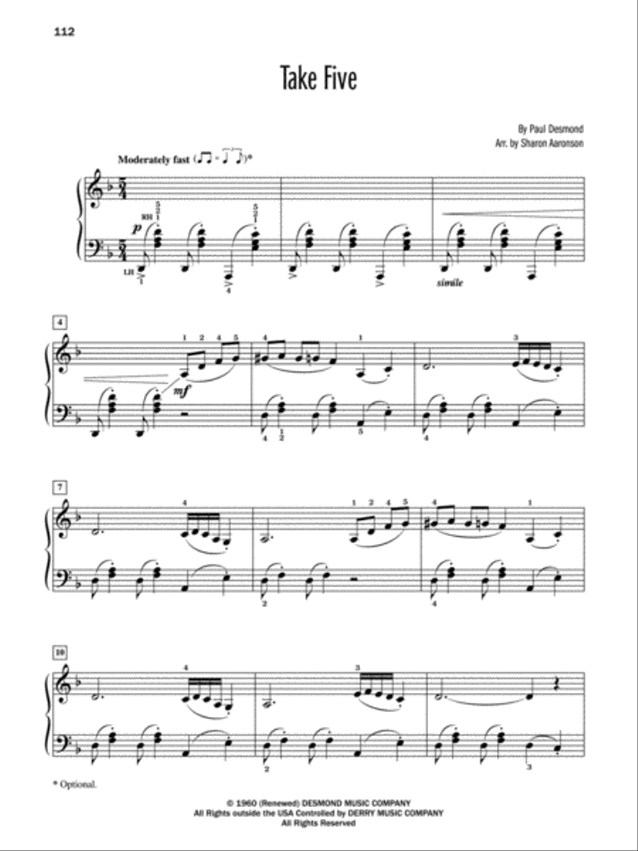 Top 10 Broadway, Classical, Jazz & Movies Piano Solo scores gallery preview page 6