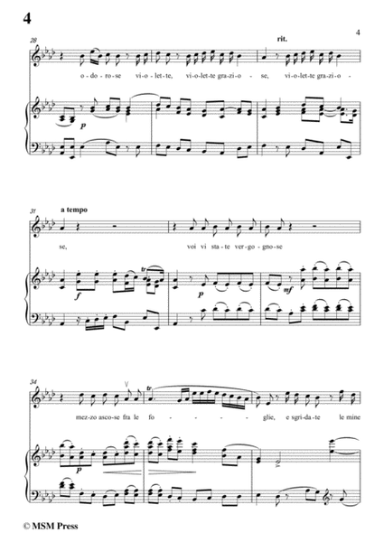 Scarlatti-Le Violette in A flat Major,from Pirro e Demetrio,for voice piano image number null