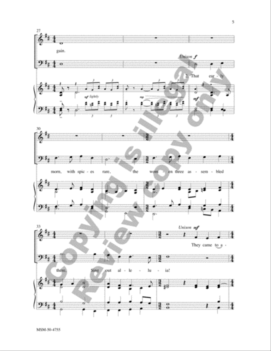 The Lord Is Risen Again (Choral Score) image number null