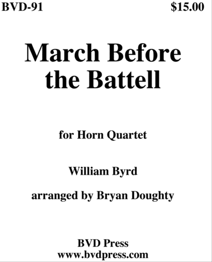 March Before the Battell March Before the Battell Horn scores gallery preview page 1