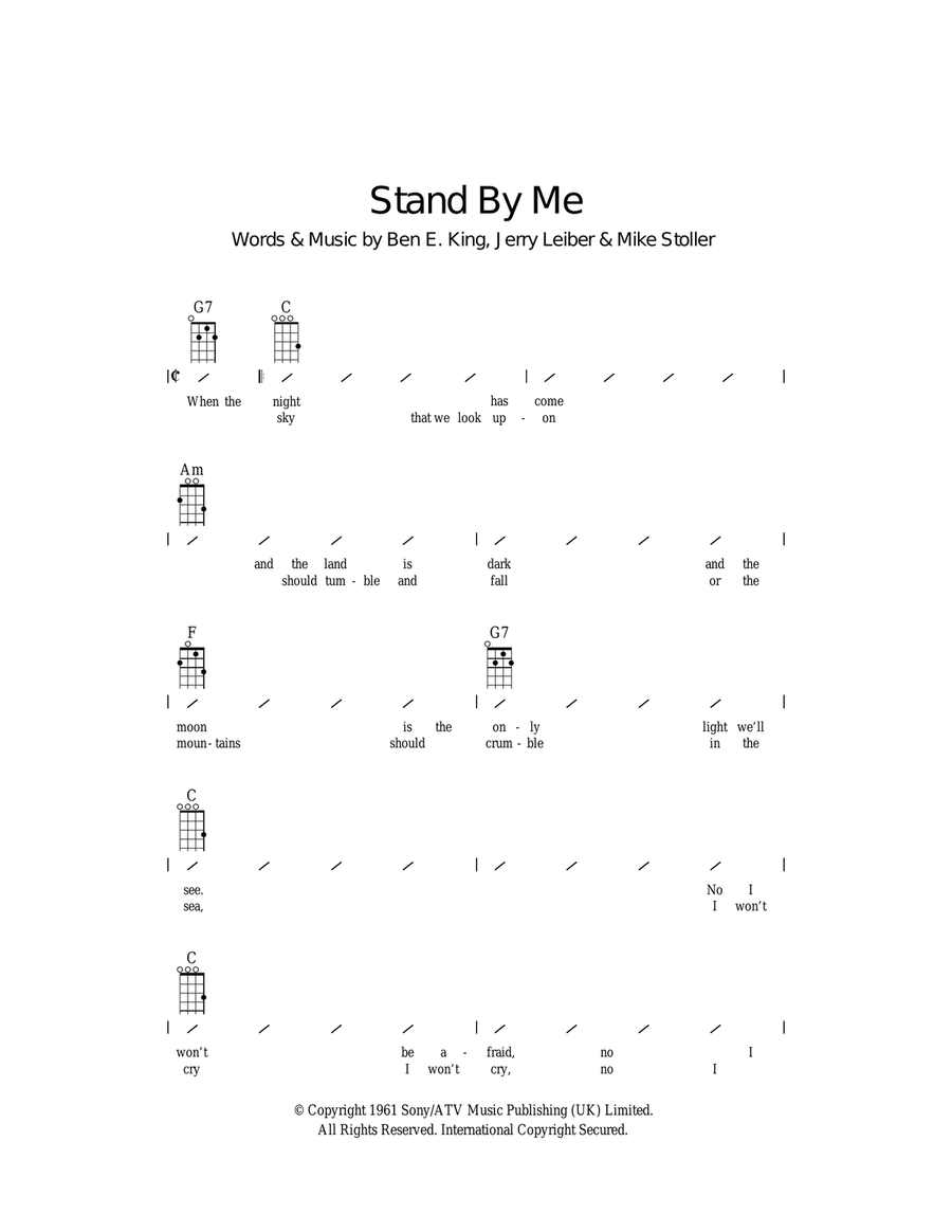 Stand by me ben e king ukulele sale