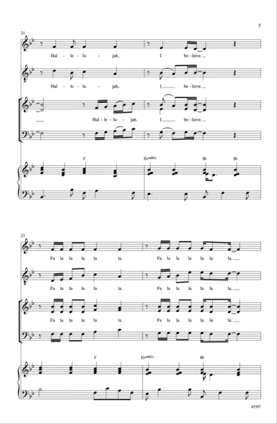 Hallelujah, I Believe Hallelujah, I Believe Choir scores gallery preview page 4