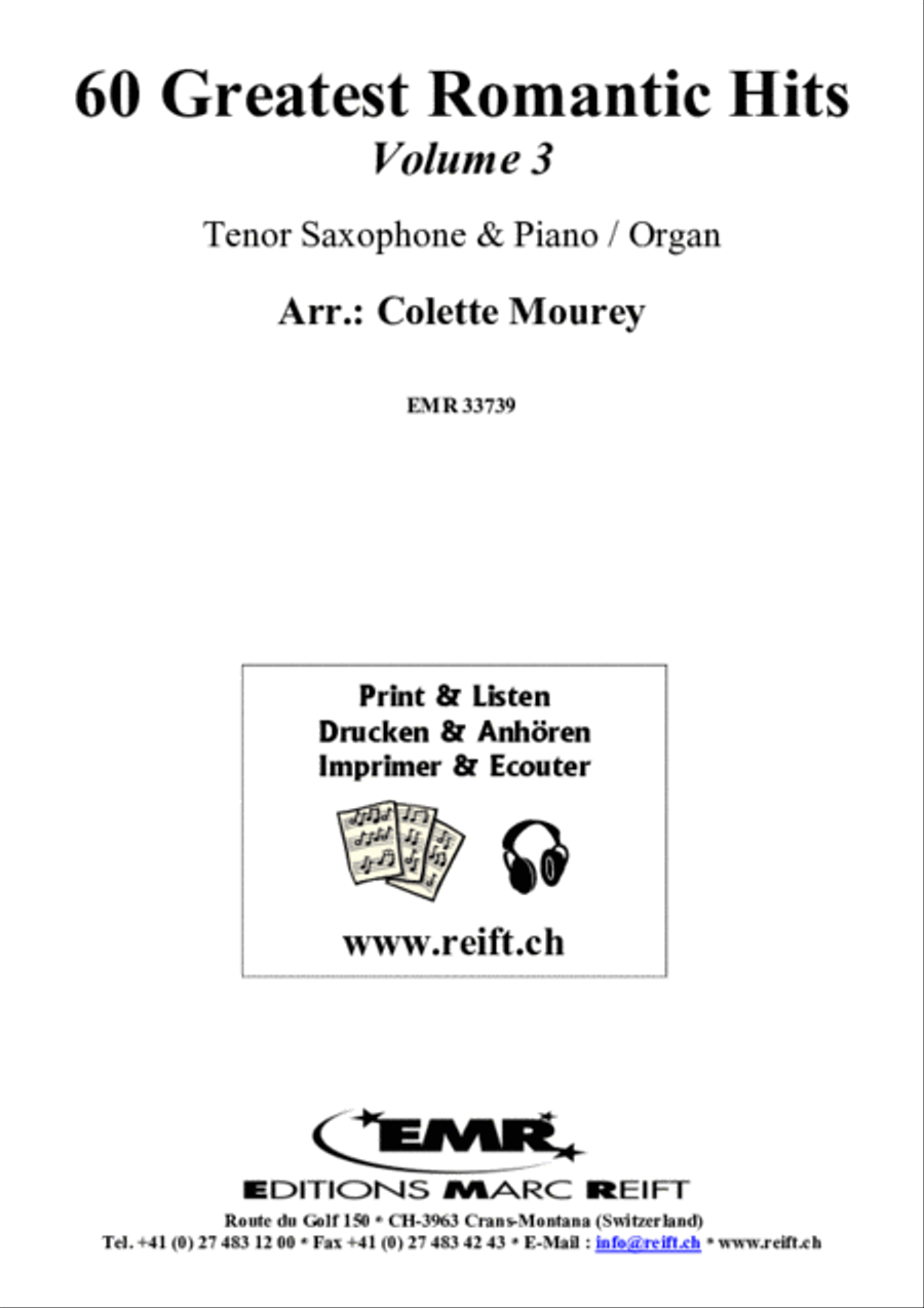 60 Greatest Romantic Hits Volume 3 Tenor Saxophone scores gallery preview page 2