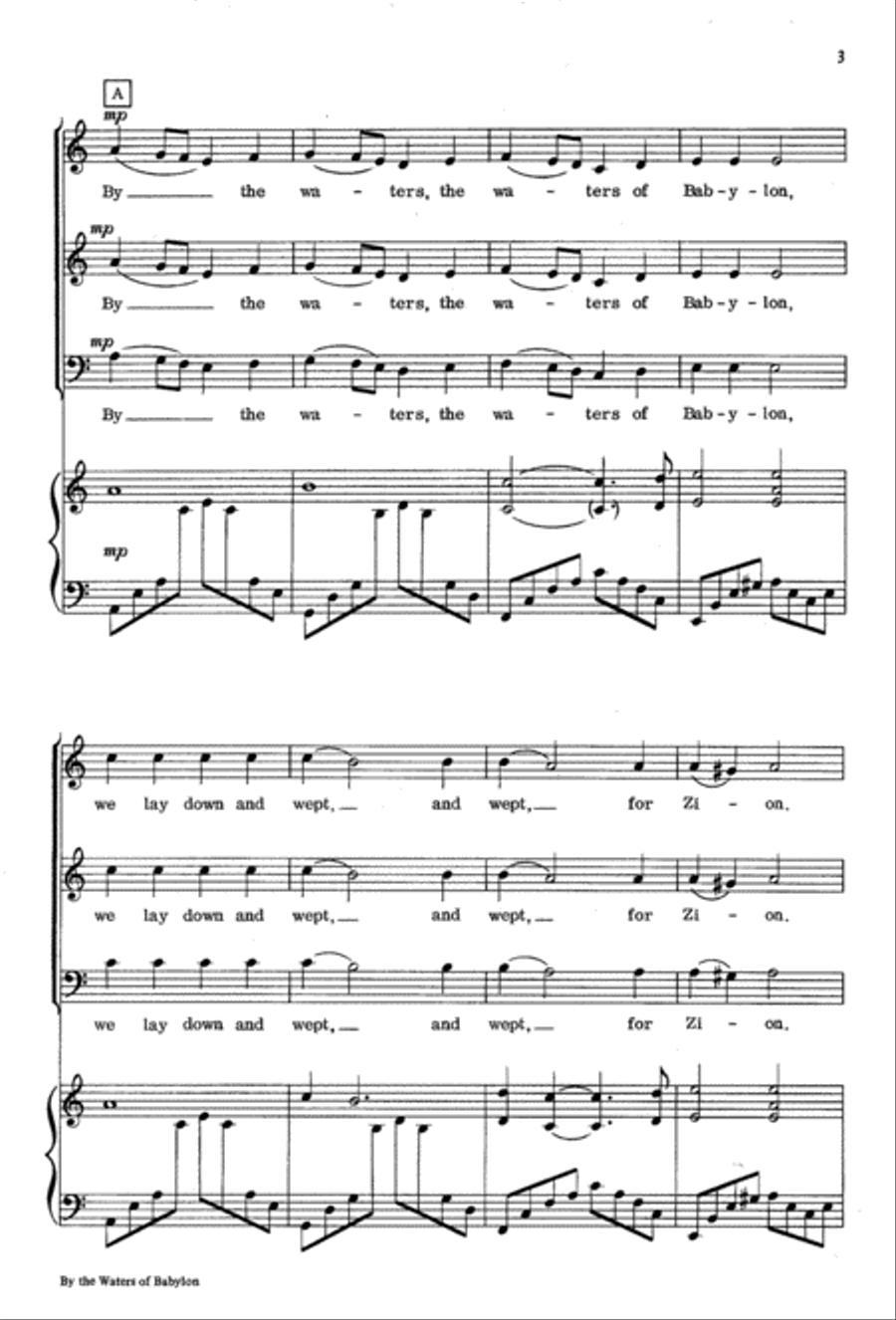 By the Waters of Babylon 3-Part scores gallery preview page 3