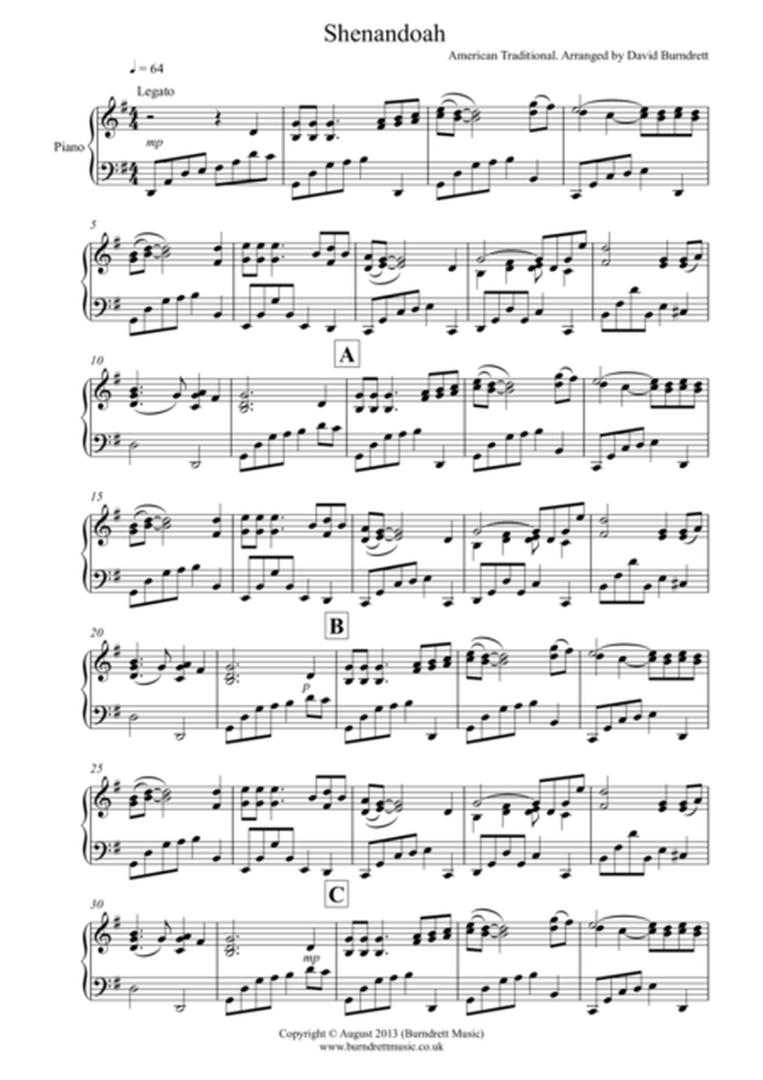 Shenandoah for Piano Solo image number null