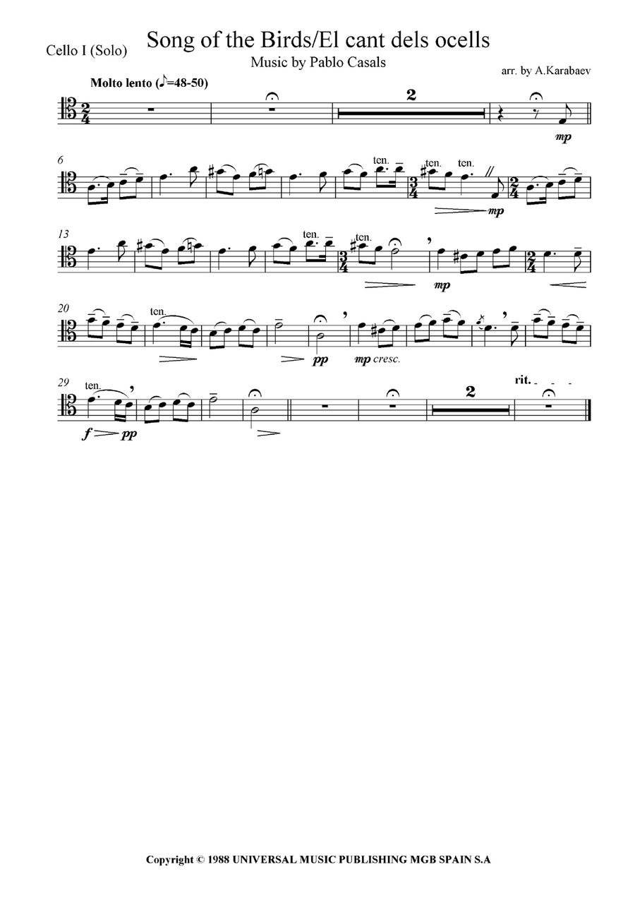 The Song Of The Birds String Quartet scores gallery preview page 3