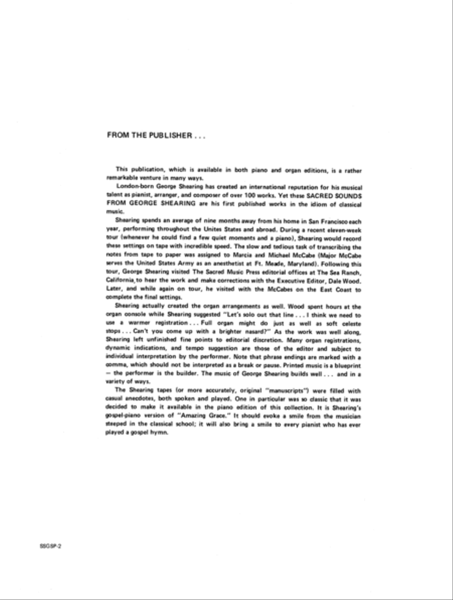 Sacred Sounds From George Shearing Piano Solo scores gallery preview page 4