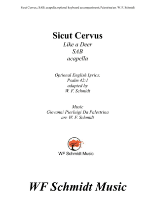 Book cover for Sicut Cervus (Like a Deer)
