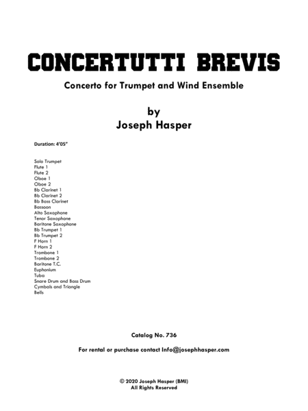 Concertutti Brevis (concerto for trumpet and wind ensemble) image number null