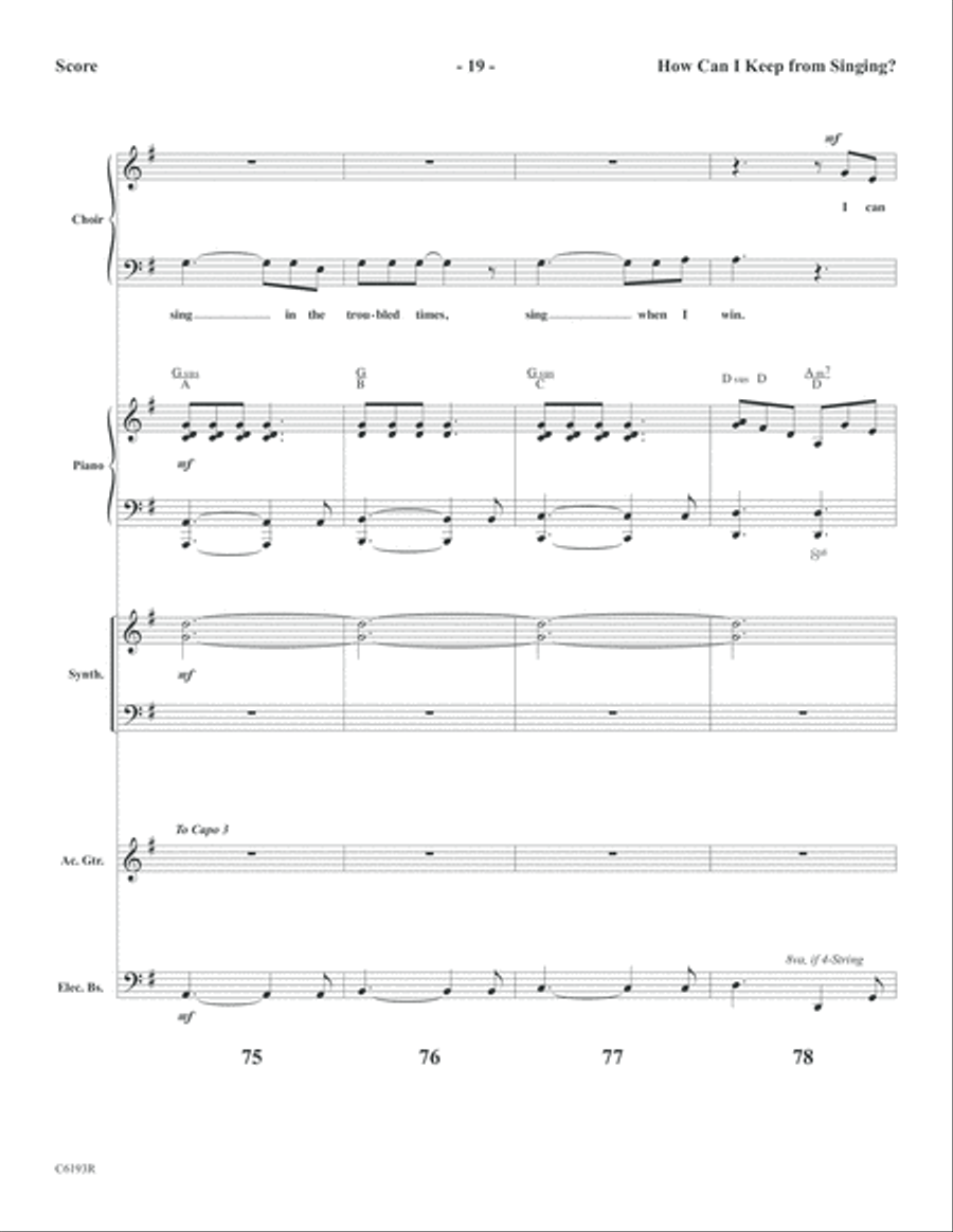 How Can I Keep From Singing? Choir scores gallery preview page 20