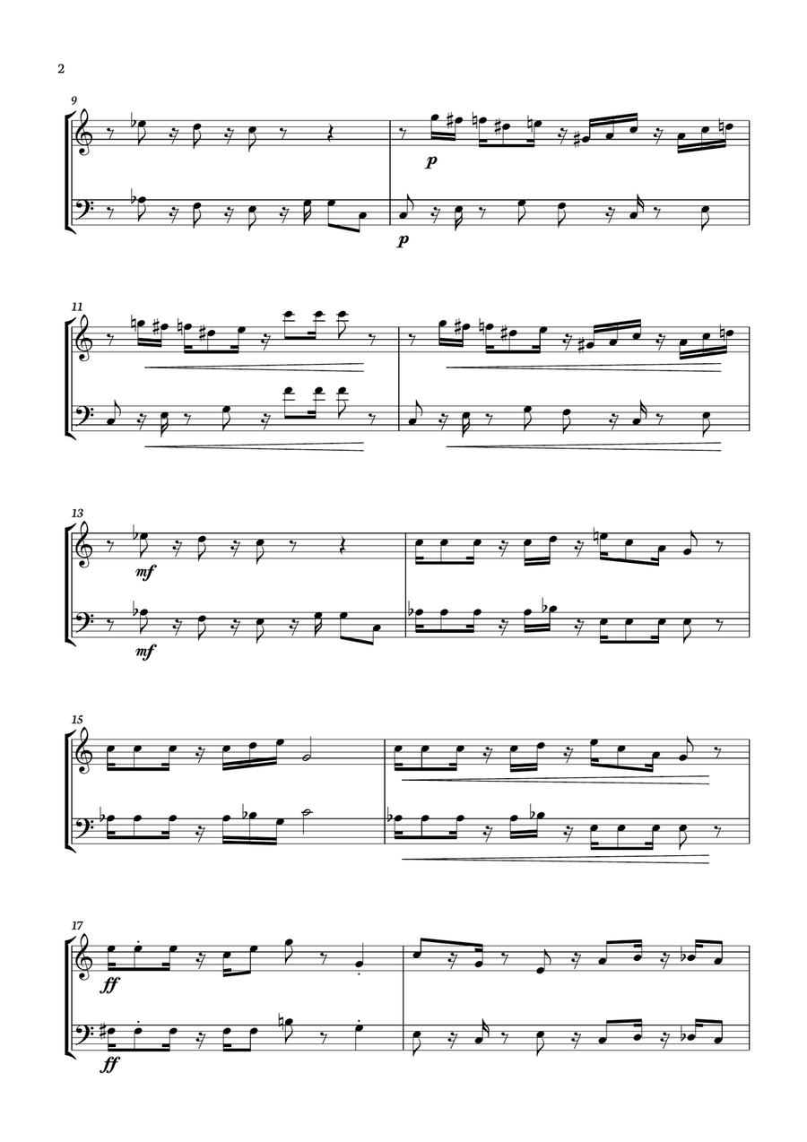 Super Mario Bros. Opus Woodwind Duet scores gallery preview page 2