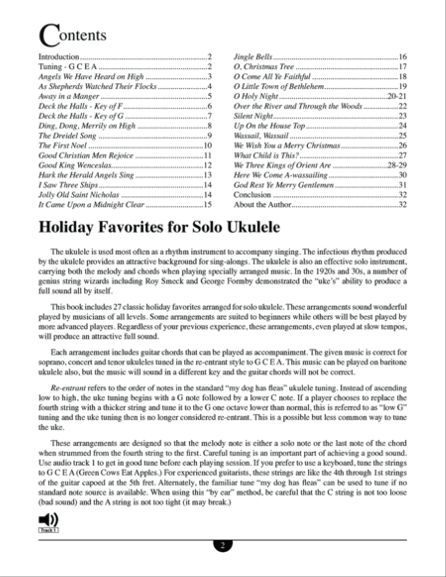 Holiday Favorites for Solo Ukulele Ukulele scores gallery preview page 3