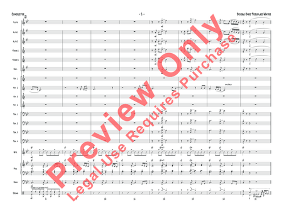 Bridge over Troubled Water Jazz Ensemble scores gallery preview page 15