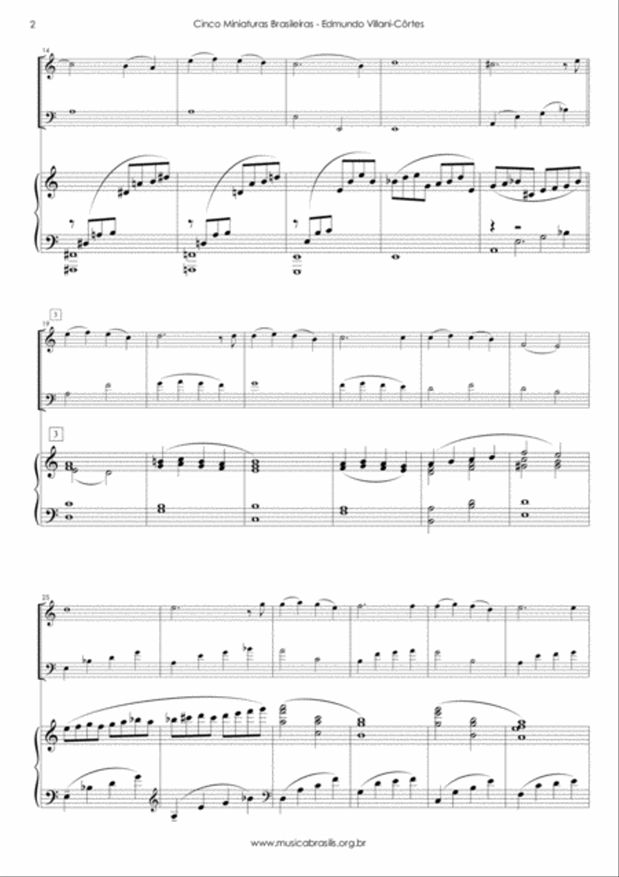 Cinco miniaturas brasileiras (violino, violoncelo e piano) Piano Trio scores gallery preview page 4