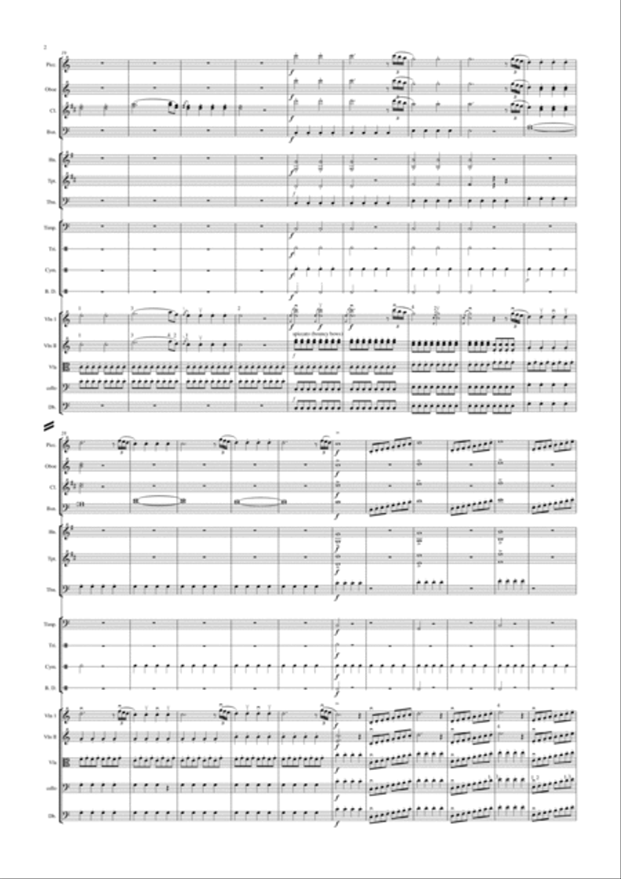 Mozart Seraglio Overture (arranged for school orchestra) Full Orchestra scores gallery preview page 3