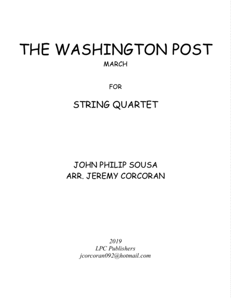 The Washington Post March for String Quartet image number null