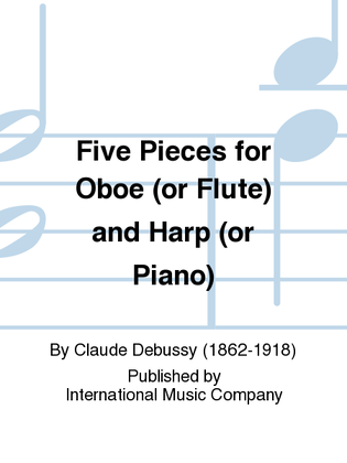 Book cover for Five Pieces For Oboe (Or Flute) And Harp (Or Piano)