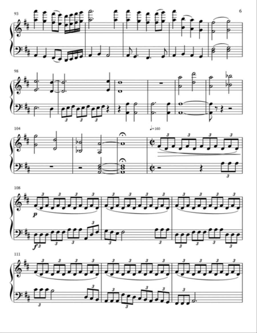 Wind Overture Piano Solo scores gallery preview page 6
