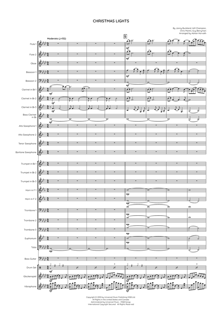 Christmas Lights Concert Band scores gallery preview page 3