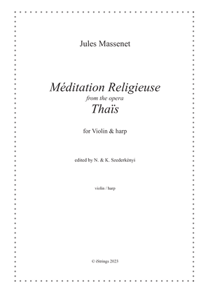 Book cover for Méditation Religieuse from the opéra Thaïs