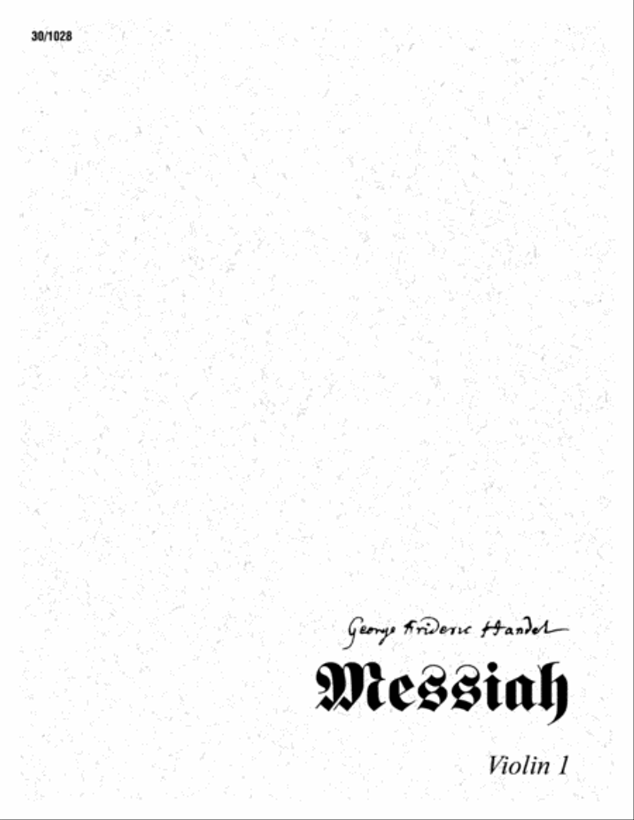 Messiah - Violin I Violin Solo scores gallery preview page 1