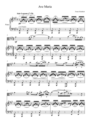 Franz Schubert - Ave Maria (Viola Solo) - A Key