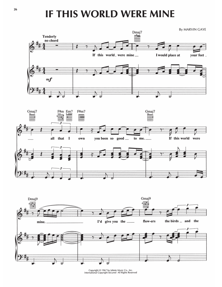 If This World Were Mine Piano, Vocal, Guitar scores gallery preview page 1