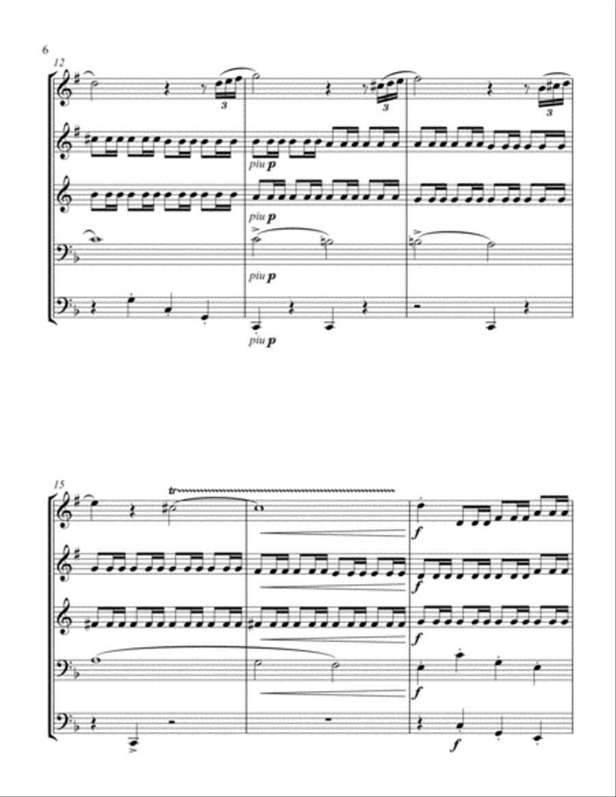 Holberg Suite - Brass Quintet Brass Quintet scores gallery preview page 6