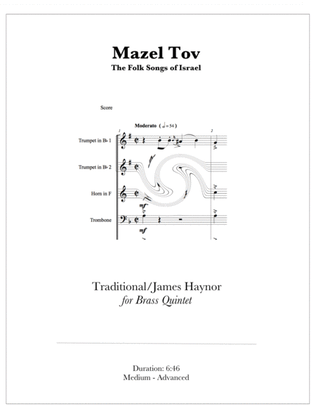Book cover for Mazel Tov - The Folk Songs of Israel