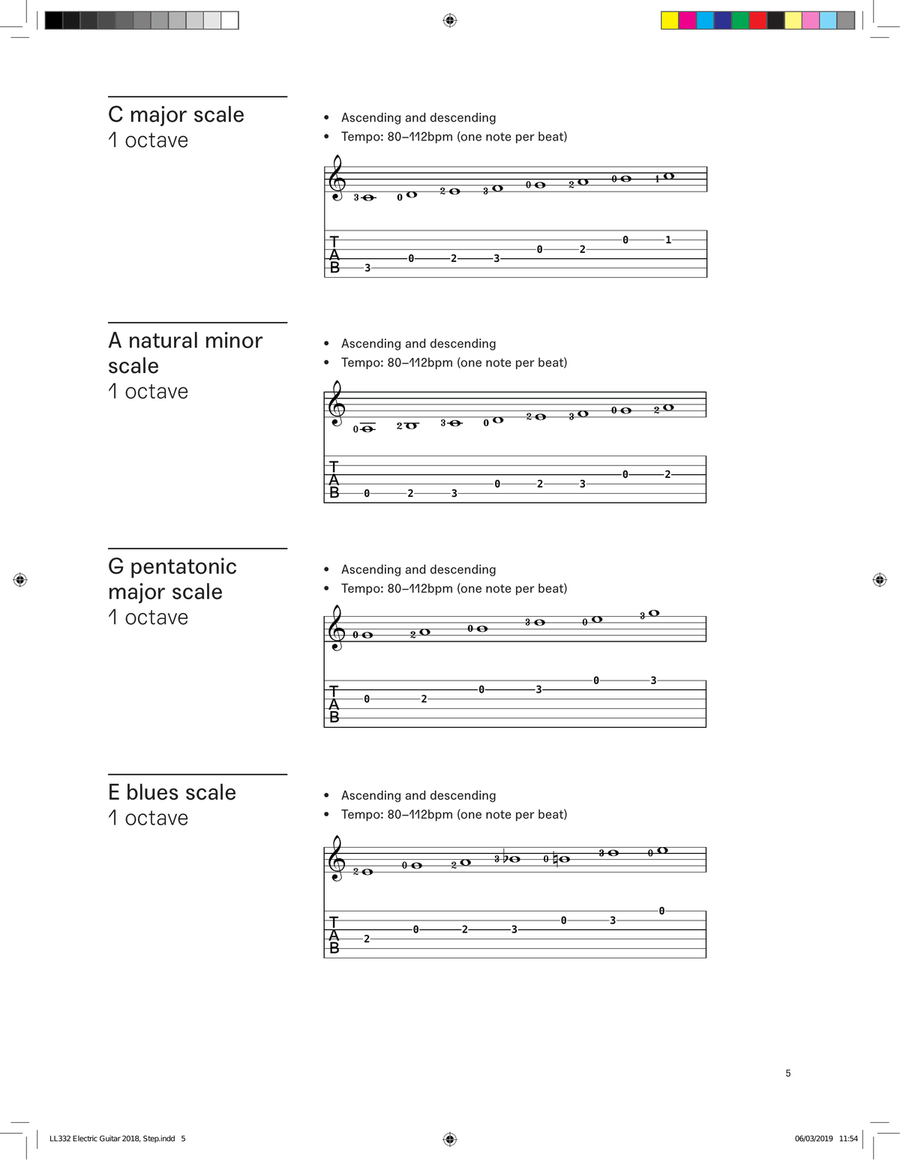 LCME Electric Guitar Handbook 2019 - Step Electric Guitar scores gallery preview page 5
