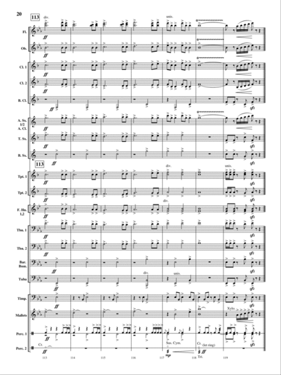 Oakdale Variations Oakdale Variations Concert Band scores gallery preview page 19