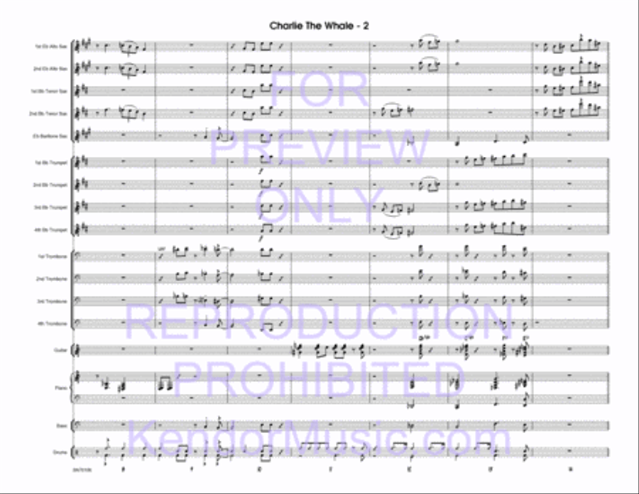 Charlie The Whale (Full Score) Jazz Ensemble scores gallery preview page 3