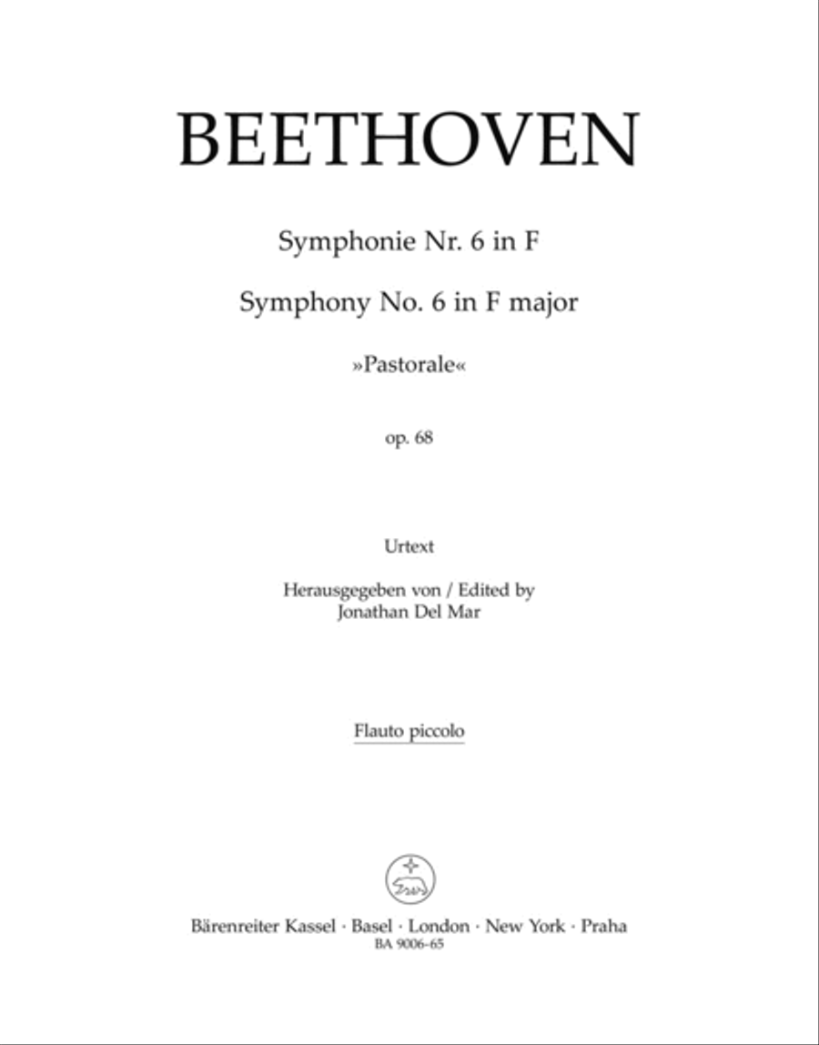 Symphony, No. 6 F major, Op. 68 'Pastorale' Bassoon scores gallery preview page 1