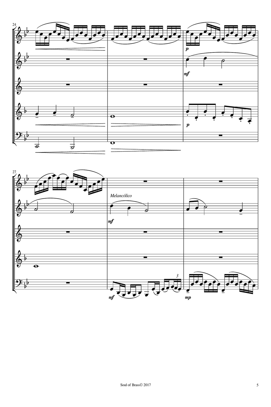 Two Conflicts for Woodwinds Quintet Woodwind Quintet scores gallery preview page 6