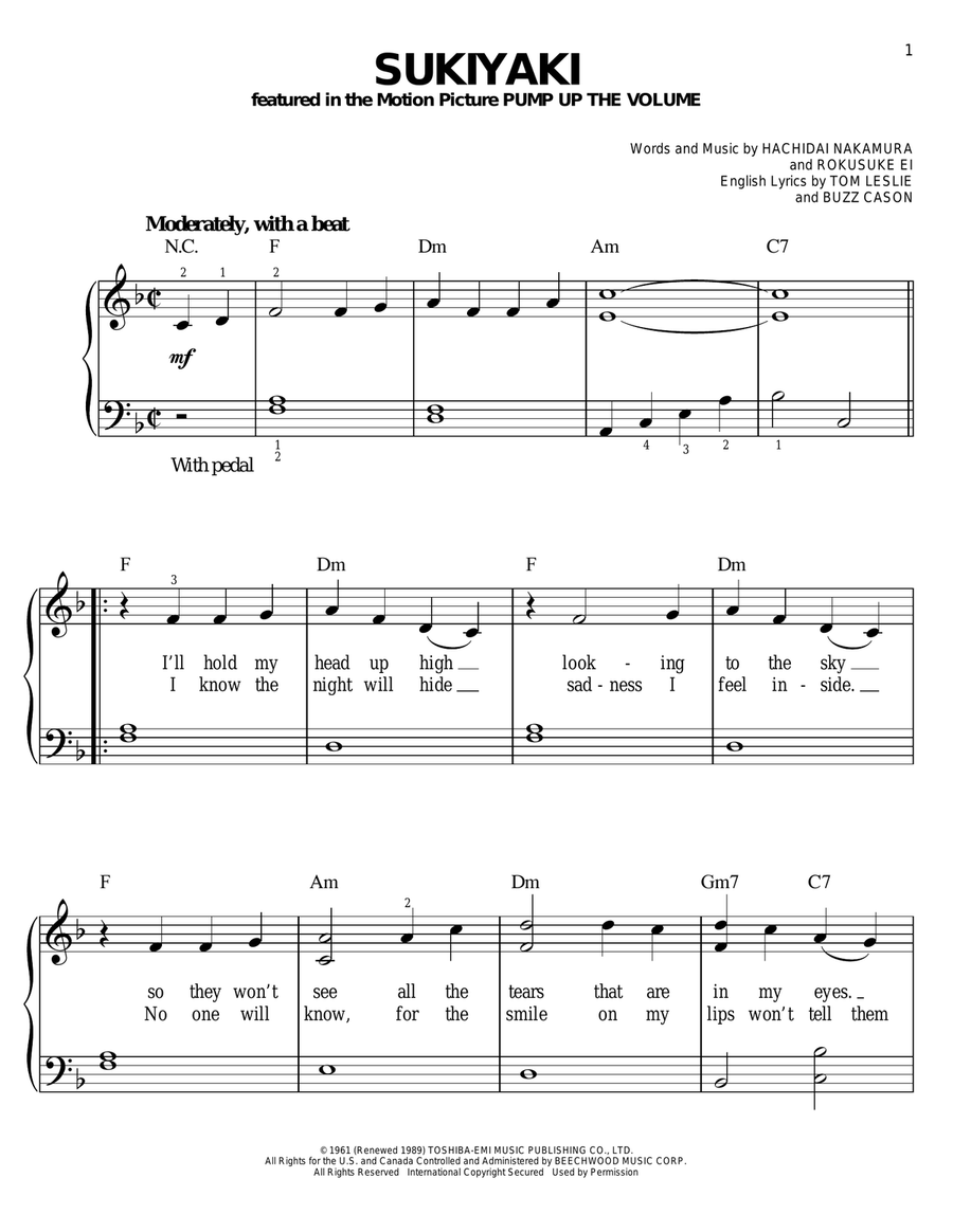 Sukiyaki Voice scores gallery preview page 1