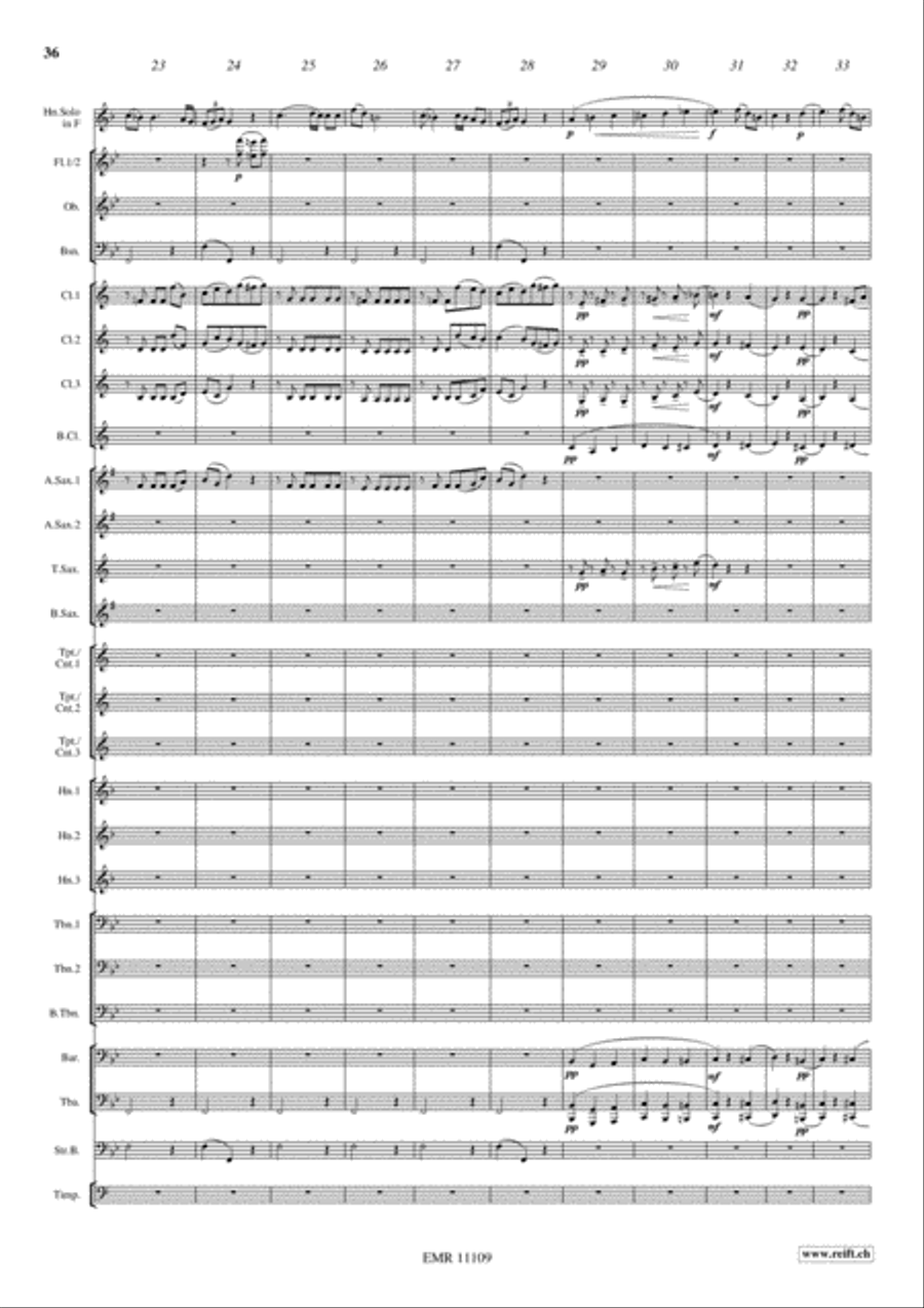 Horn Concerto No. 4 Concert Band scores gallery preview page 12