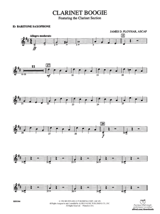 Clarinet Boogie: E-flat Baritone Saxophone