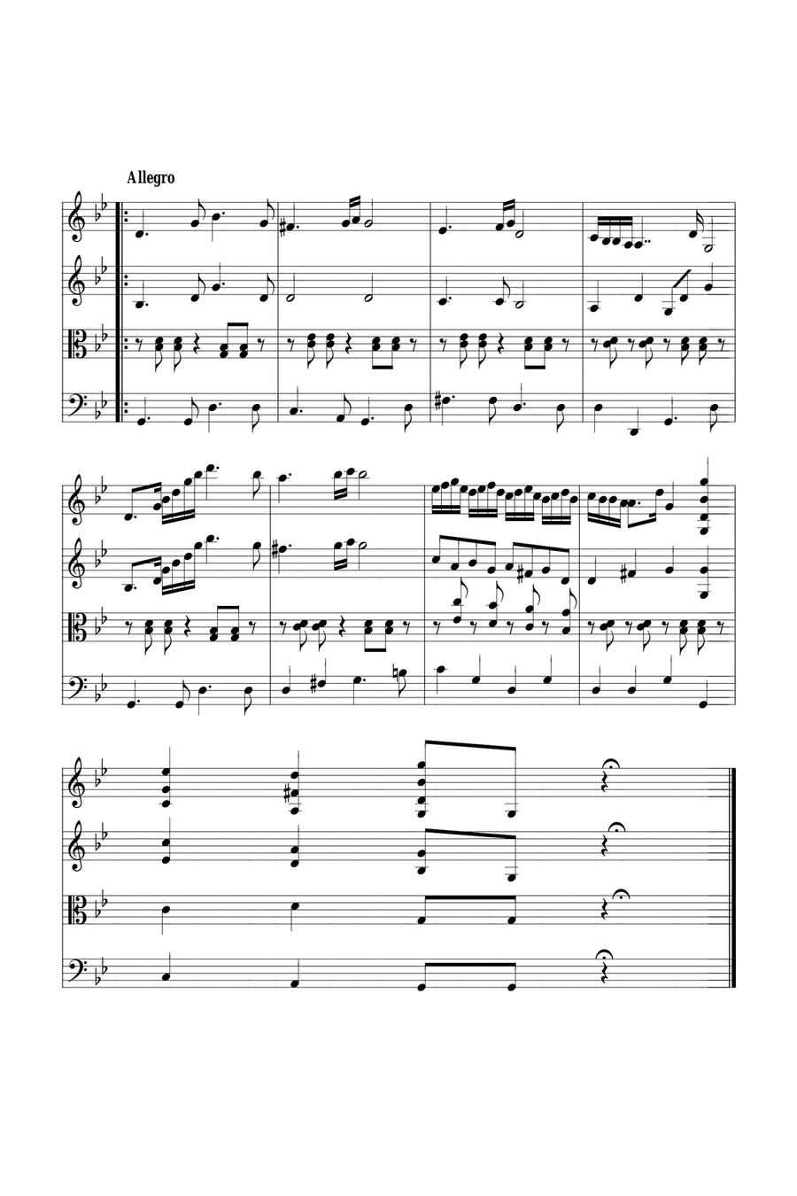 Brahms Hungarian Dance Number 5 arranged for string quartet String Quartet scores gallery preview page 5