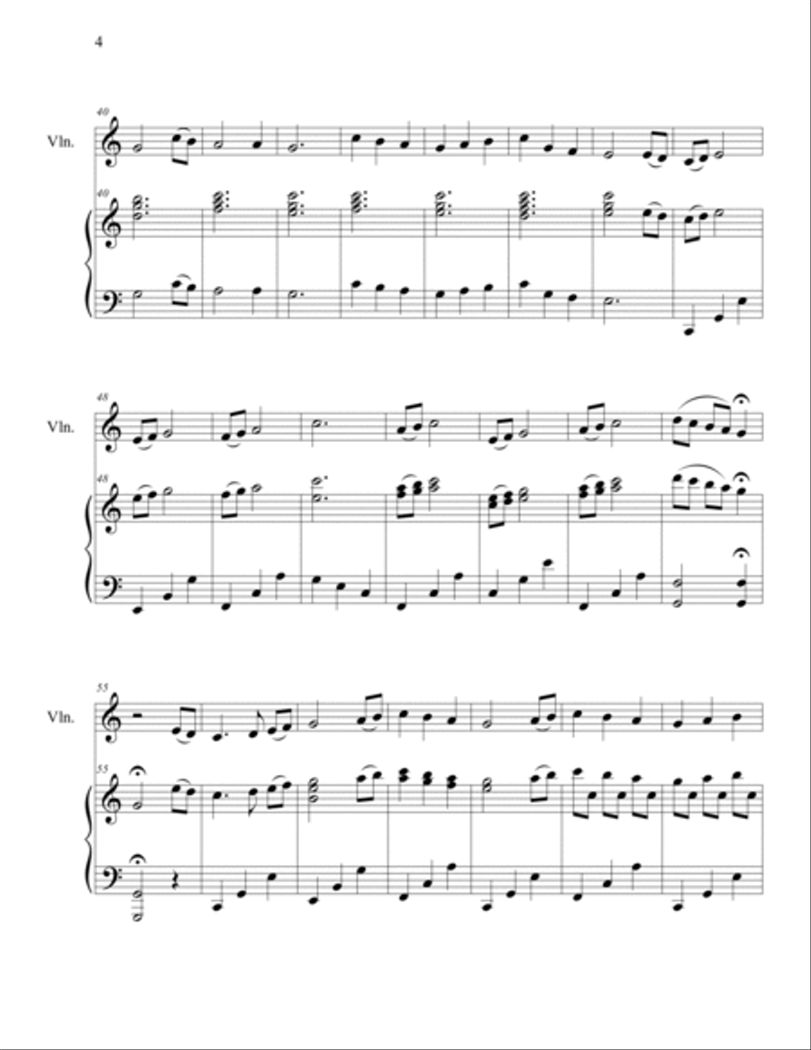 The First Noel (Piano and Violin) Violin Solo scores gallery preview page 4