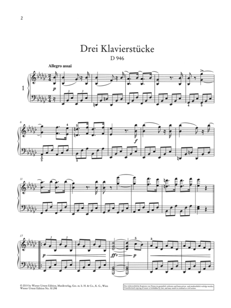 Three Piano Pieces, Two Fragments